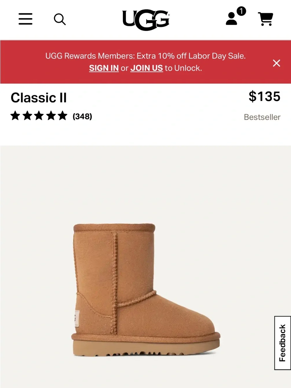 UGG Kids Chocolate Brown tall Classic Sheepskin Boots 8 toddler